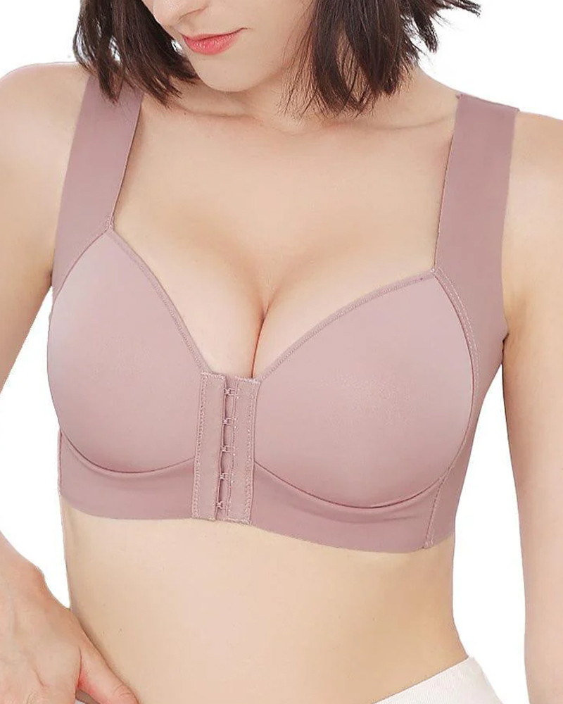 Front Clasp Push Up Bra-Curvy-Faja