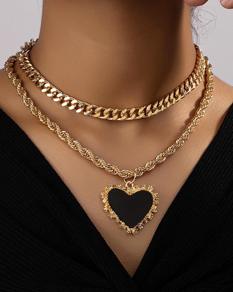 Double Love Necklace Woman-Curvy-Faja
