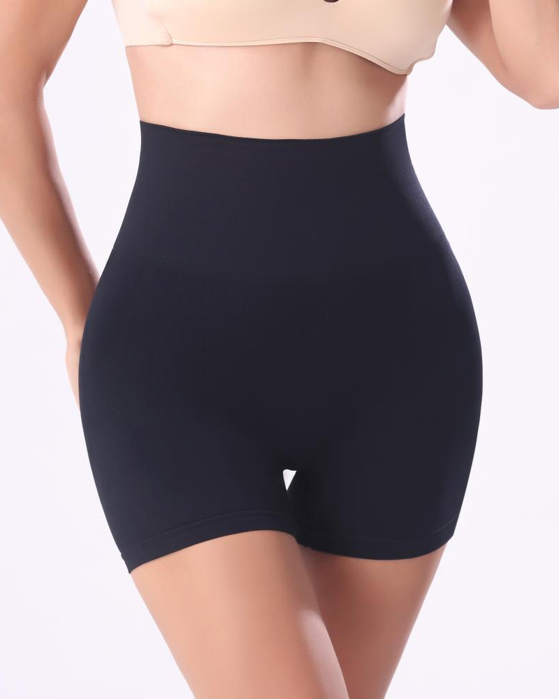 Mid-Rise Seamless Boxer Shorts-Curvy-Faja