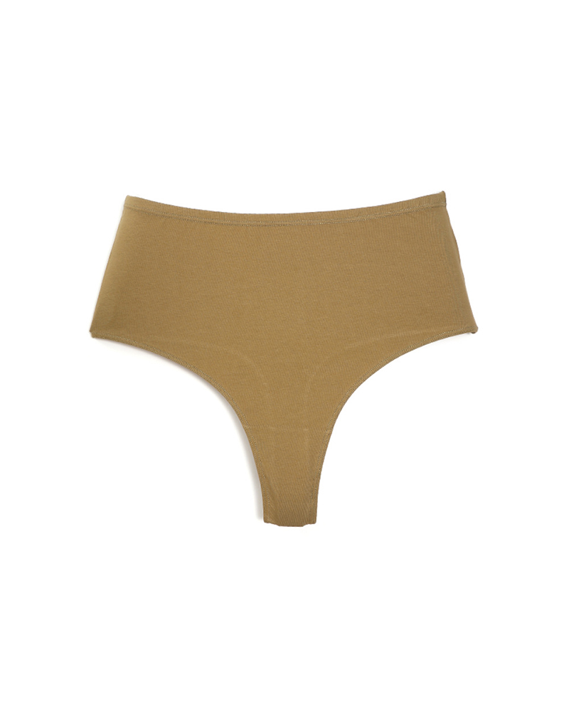 Cotton High Waist Invisible Thong-Curvy-Faja
