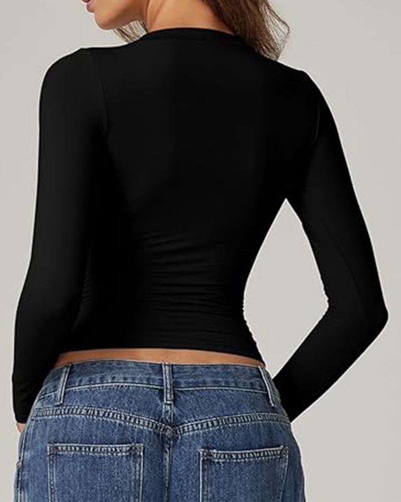 Double Layer Long Sleeve Bottoming Shirt