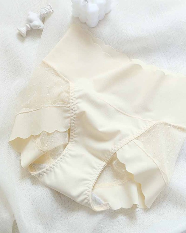 High-Waisted, Anti-Bacterial Crotch Mesh Panties