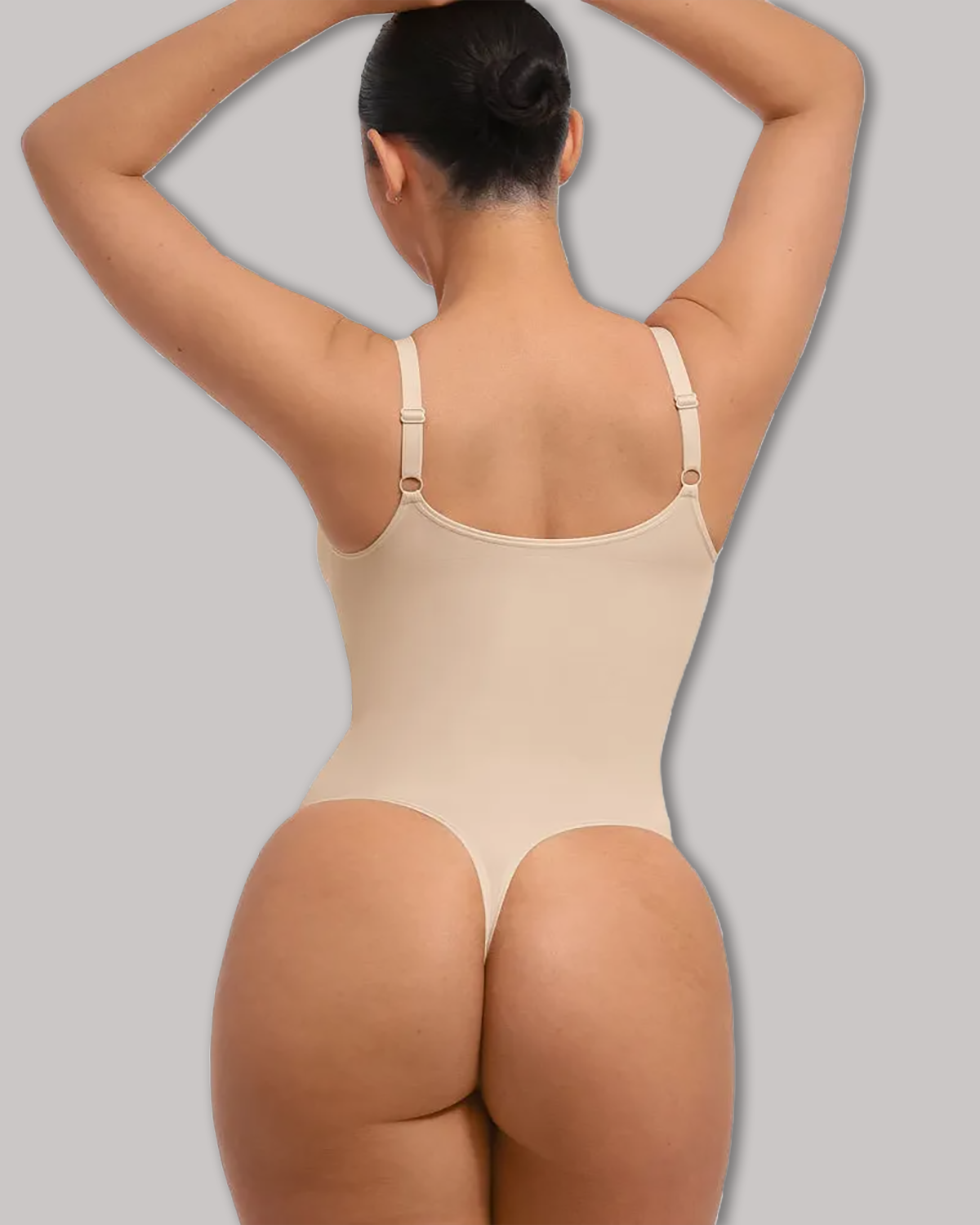 Seamless Zip-Up Thong Snatched Waist Body Suit V Neck Body Shaper