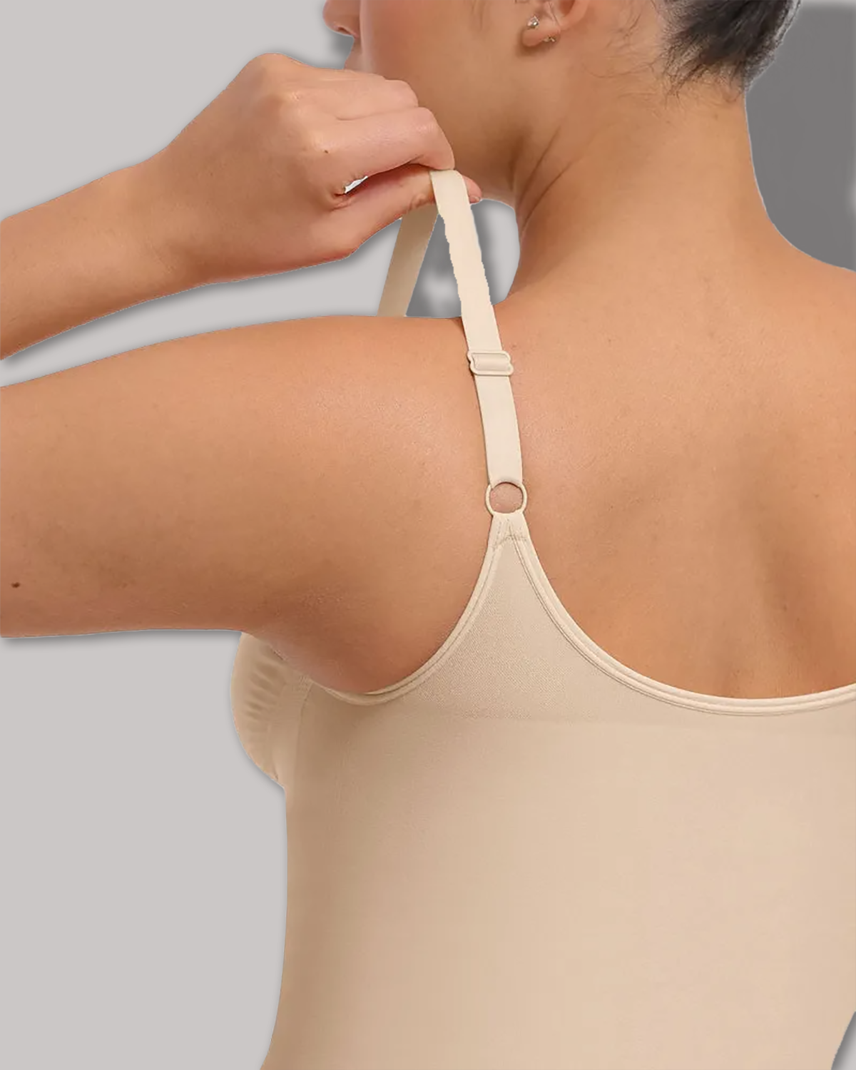 Seamless Zip-Up Thong Snatched Waist Body Suit V Neck Body Shaper