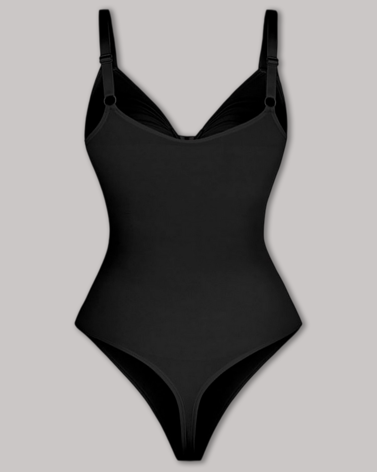 Seamless Zip-Up Thong Snatched Waist Body Suit V Neck Body Shaper