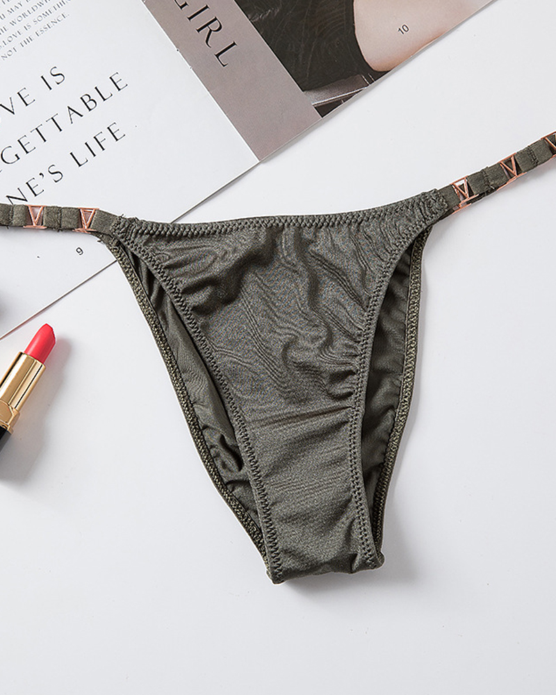 Sexy V-Shaped Metallic Ice Silk Panties-Curvy-Faja