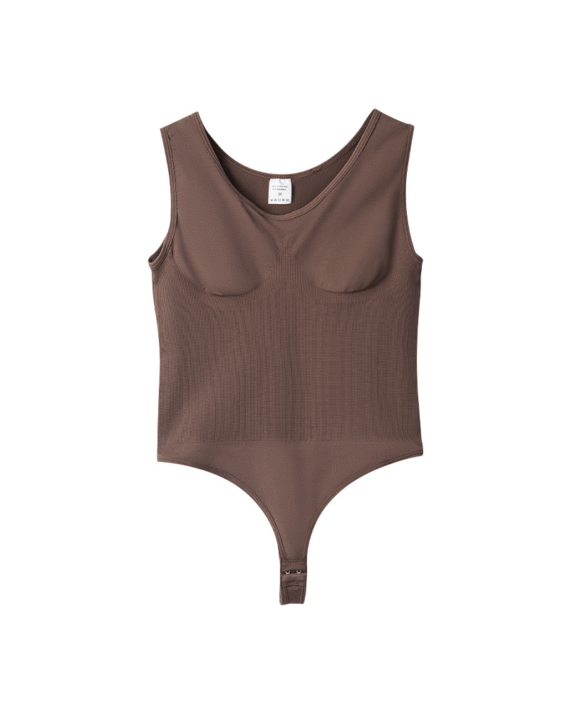 Seamless Hip-Lifting Body Shaping Tummy-Controlling T-String Bodysuit-Curvy-Faja