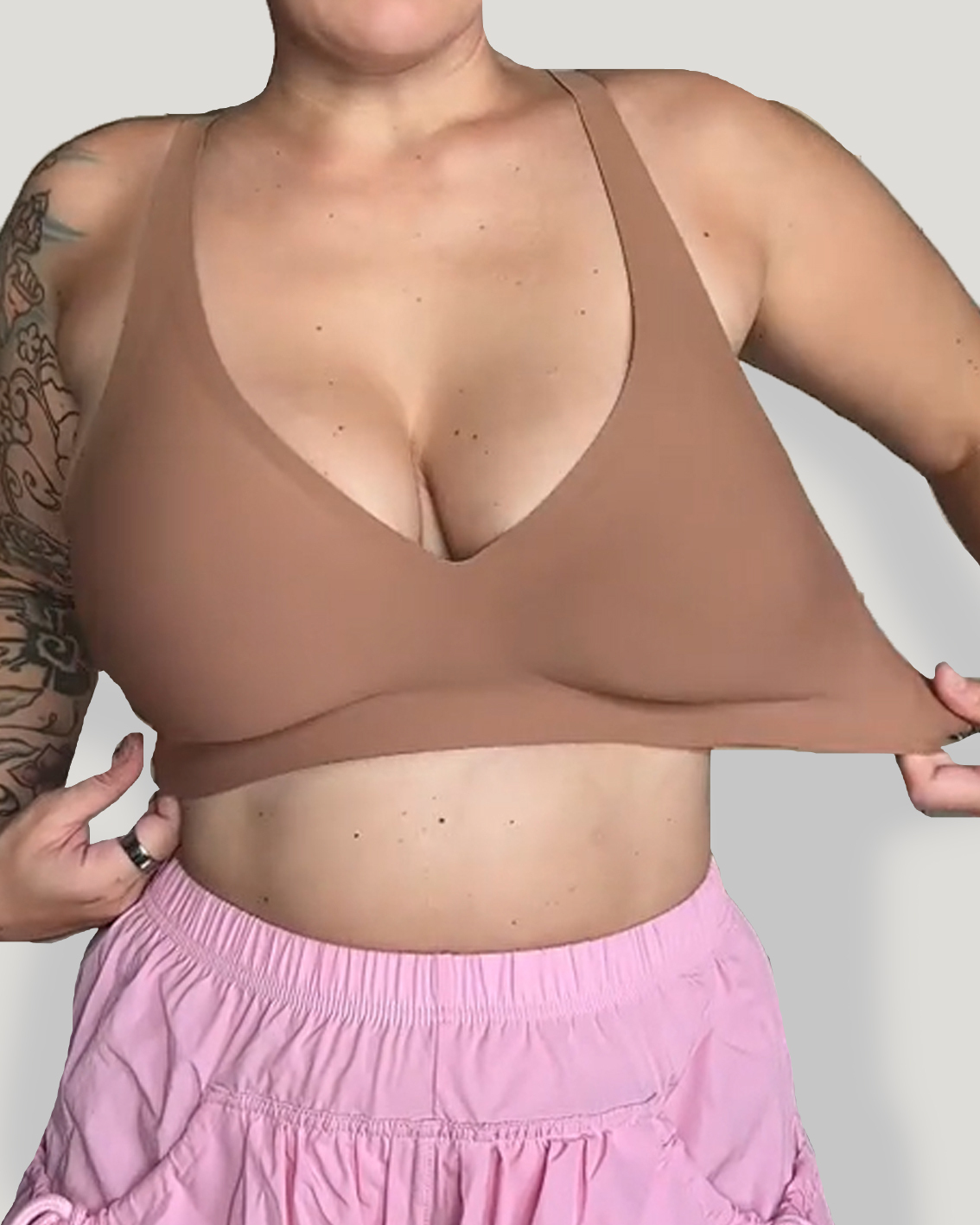 CURVY-FAJA Latex Brasier Seamless Jelly Wire-Free Push-Up Bra