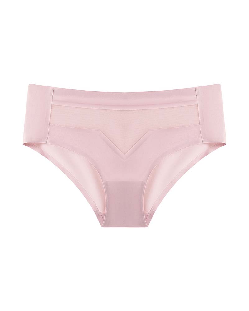 Mid-Waist Ice Silk Naked Invisible Underwear-Curvy-Faja