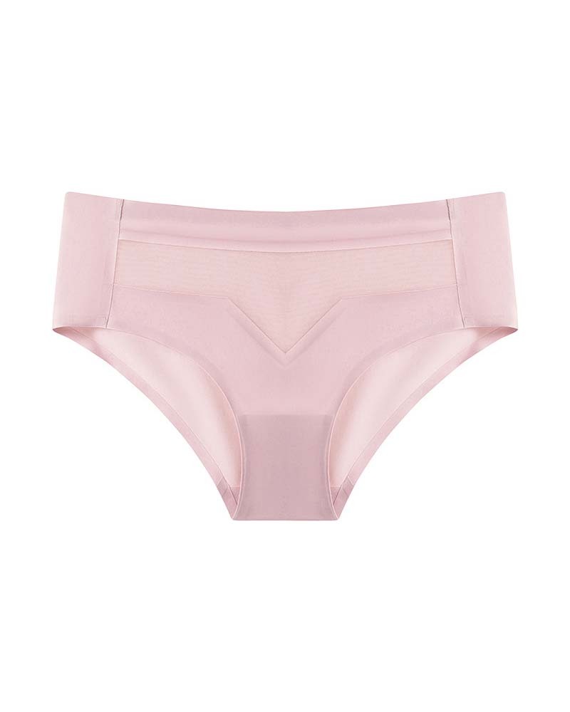 Mid-Waist Ice Silk Naked Invisible Underwear-Curvy-Faja