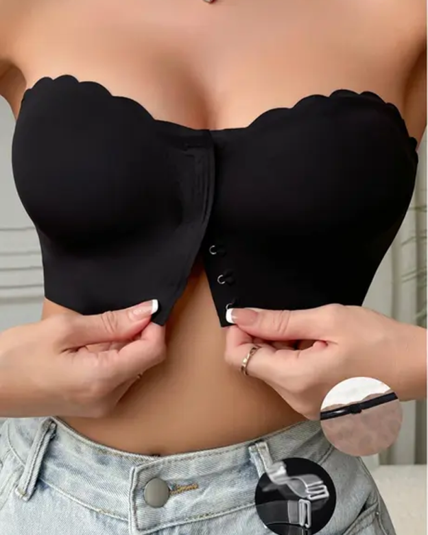 Strapless Bra With Front Clasp Anti-Slip Design