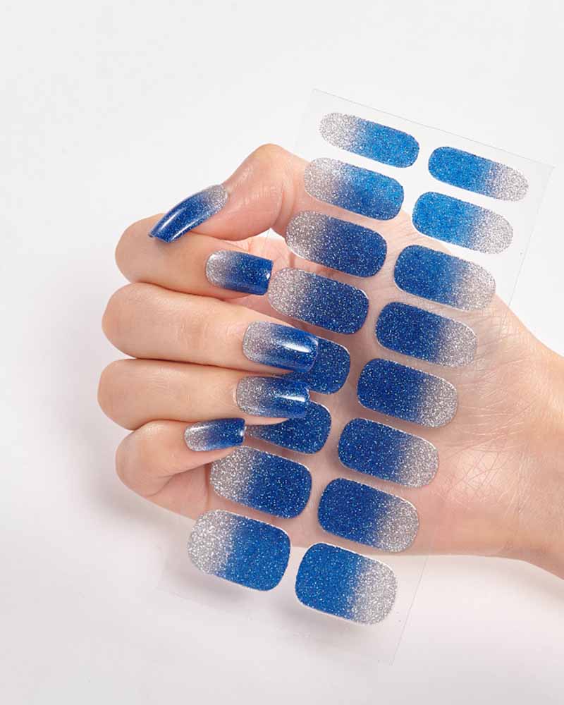 Gradient Glitter Nail Sticker-Curvy-Faja