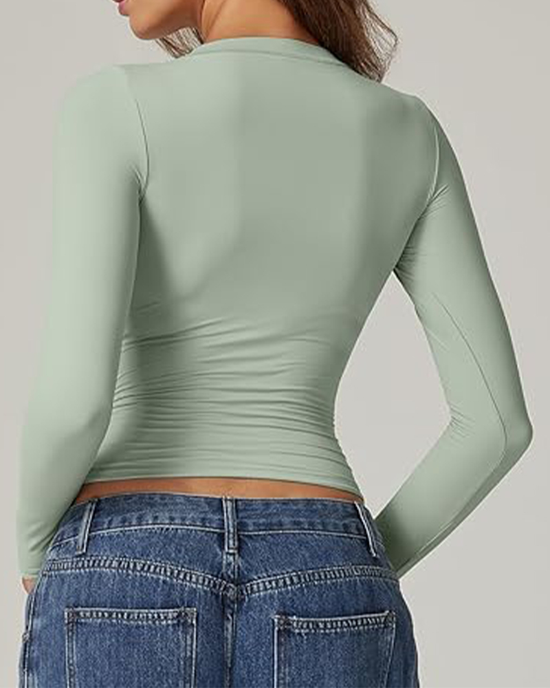 Double Layer Long Sleeve Bottoming Shirt