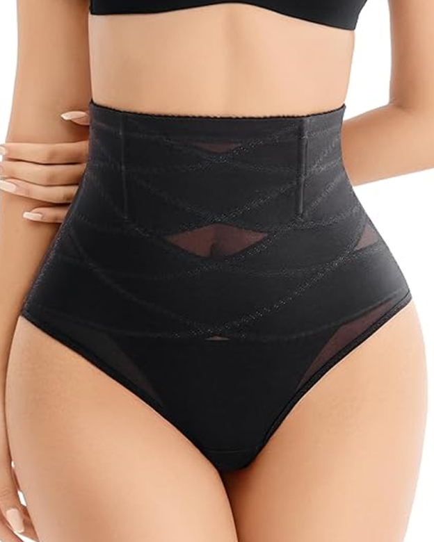 CURVY-FAJA | Thin Cross High Waist Shaping T-Back Briefs