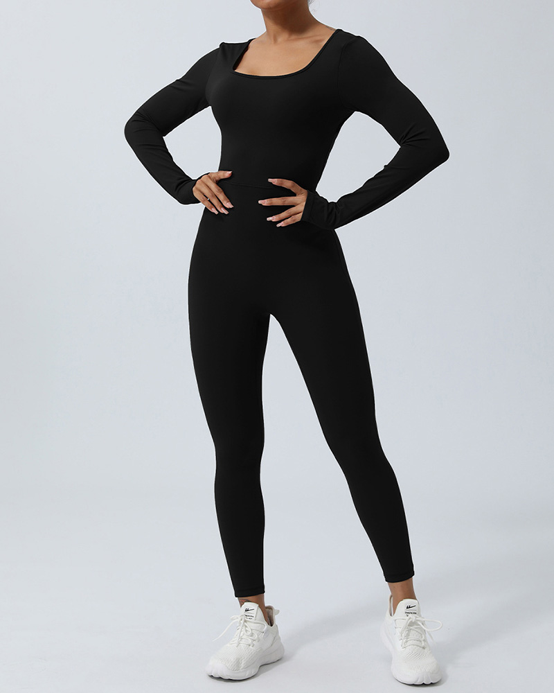 Quick-Drying, Backless One-Piece Yoga Suit