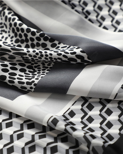 Leopard Print Simulated Silk 3D Geometric Plaid Square Scarf-Curvy-Faja