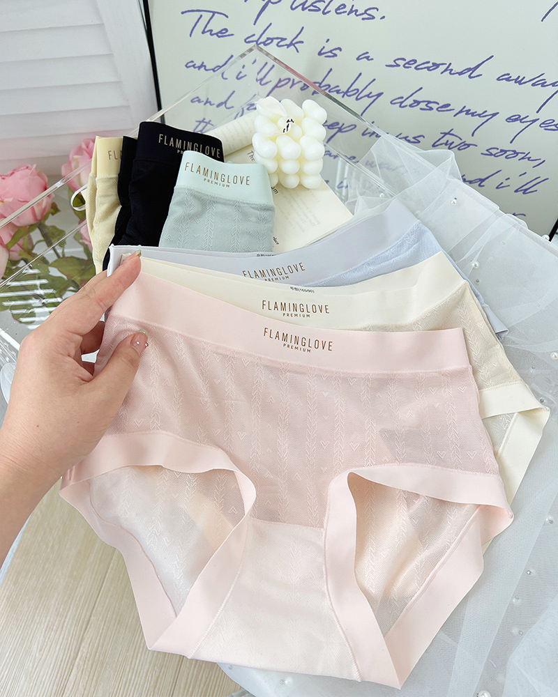 Sexy Lace Printed Cotton Antibacterial Crotch Briefs