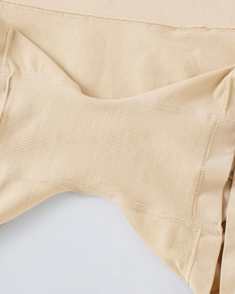 Mid-Rise Seamless Boxer Shorts-Curvy-Faja