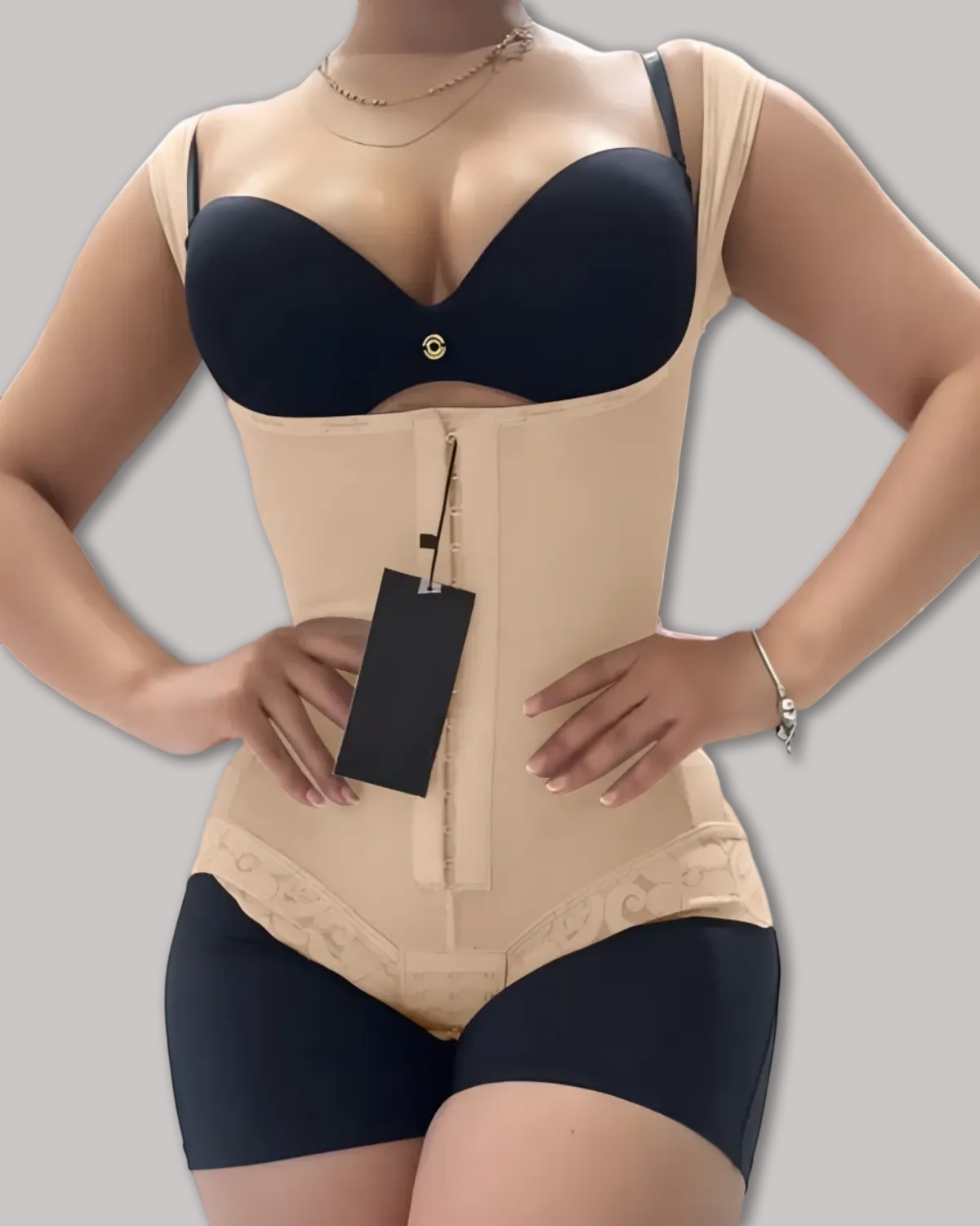 2025 Curvy-Faja Button Down Bodysuit Shapewear - Tummy Control Thong Bodysuit with Snap Closure