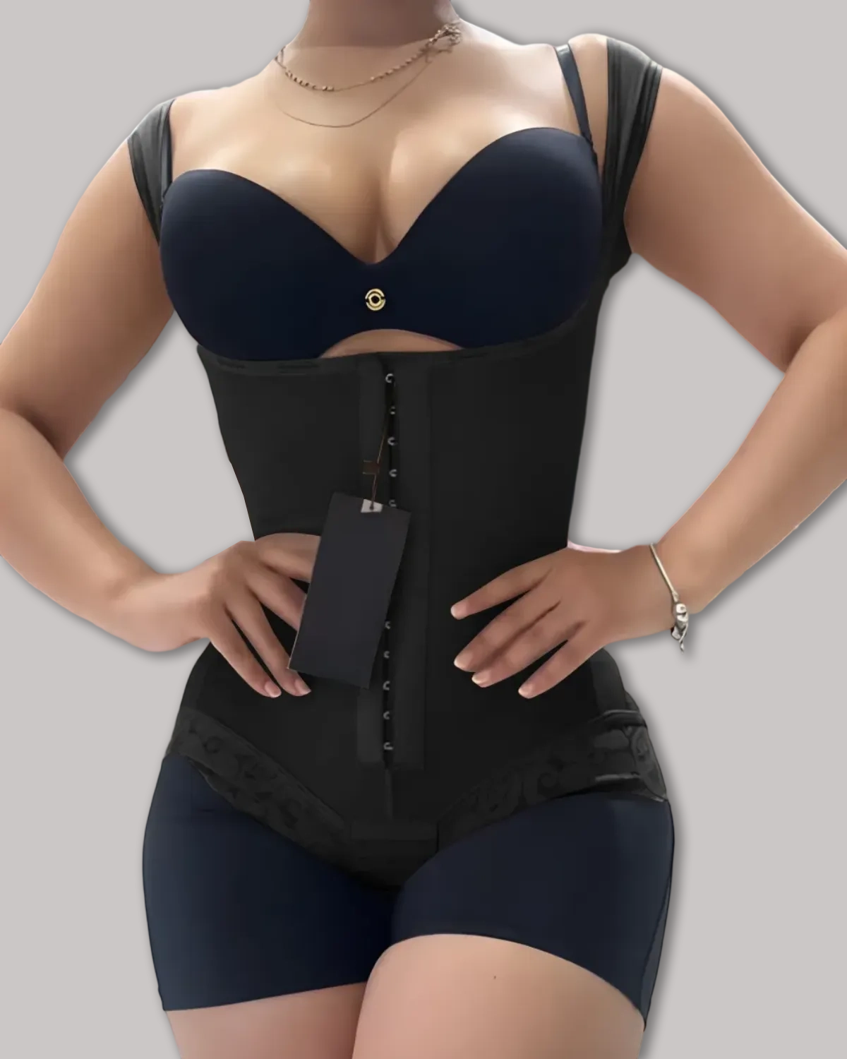 2025 Curvy-Faja Button Down Bodysuit Shapewear - Tummy Control Thong Bodysuit with Snap Closure