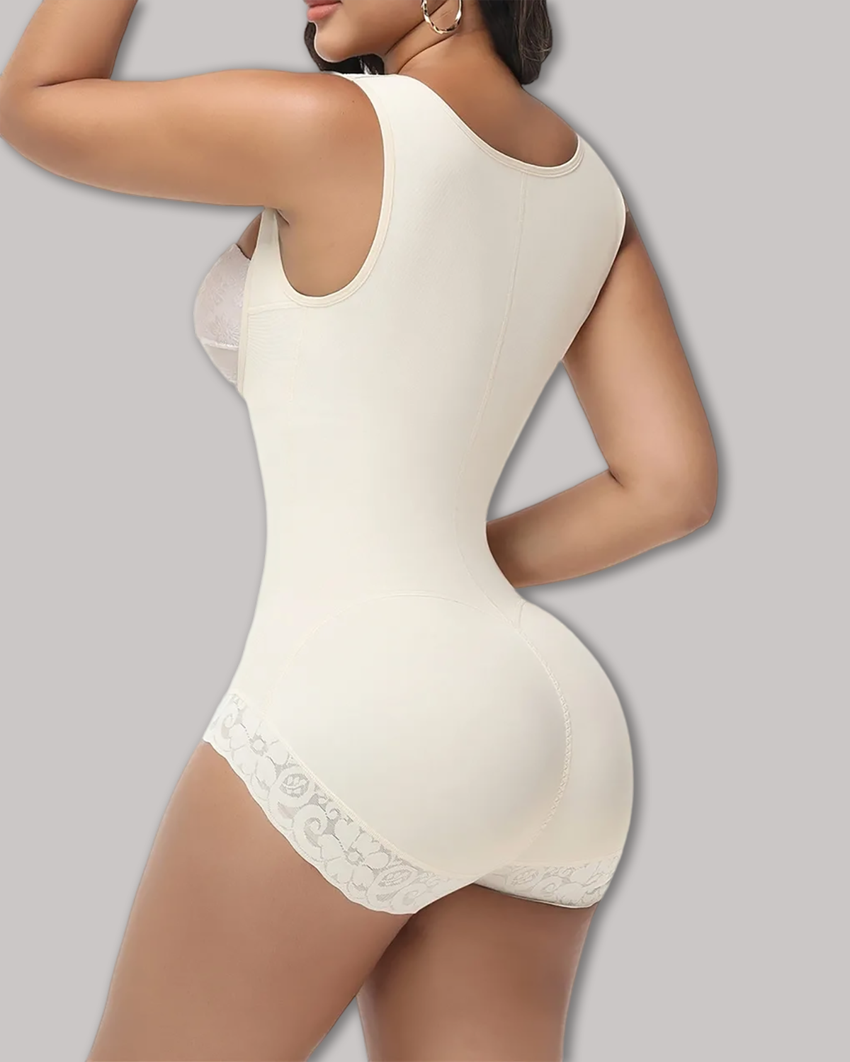 2025 Curvy-Faja Button Down Bodysuit Shapewear - Tummy Control Thong Bodysuit with Snap Closure