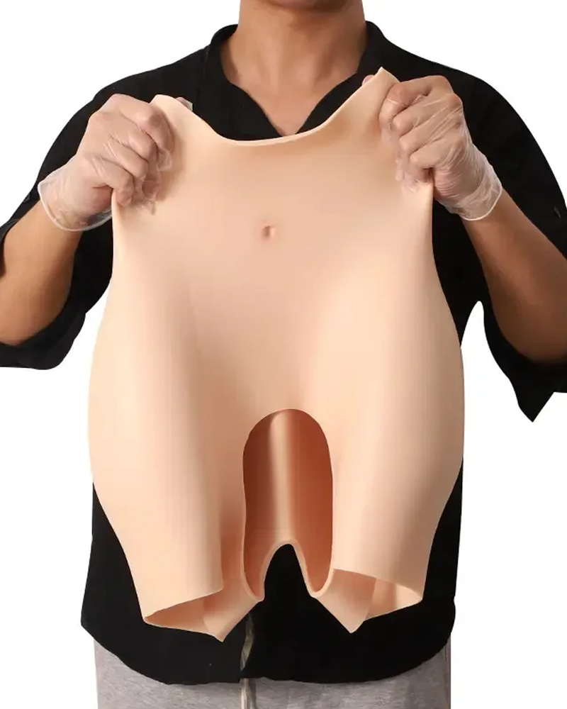 Open crotch food-grade silicone short hip pad with three-year service life