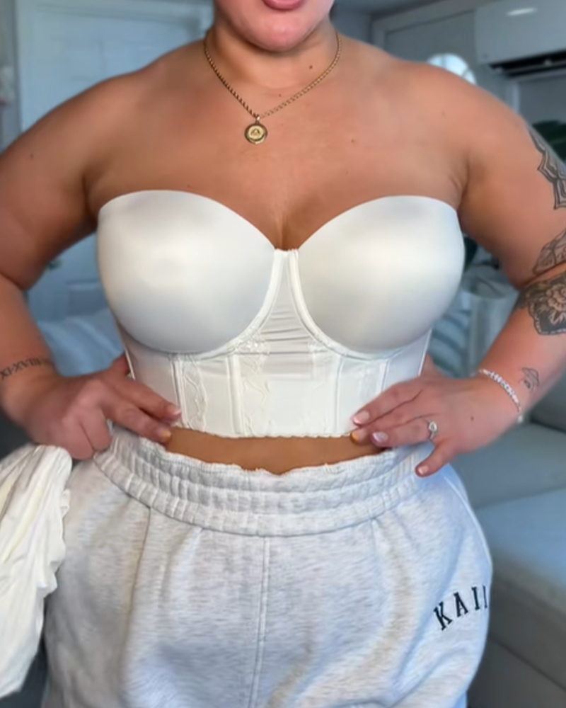 Lace Seamless Underwire Breathable Push-up Bra with Side Support