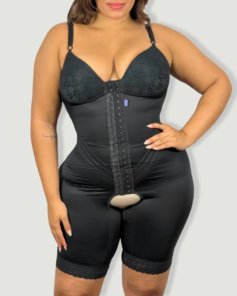 12 Steel Boned Front Hook Tummy Control Butt Lifter Mid-Thigh Bodysuit Shapewear（Pre-Sale）
