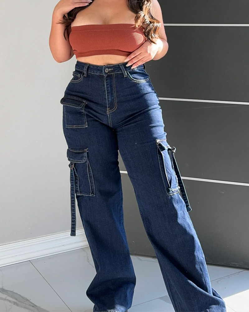 Multi-Pocket Cargo Jeans（Pre-Sale)