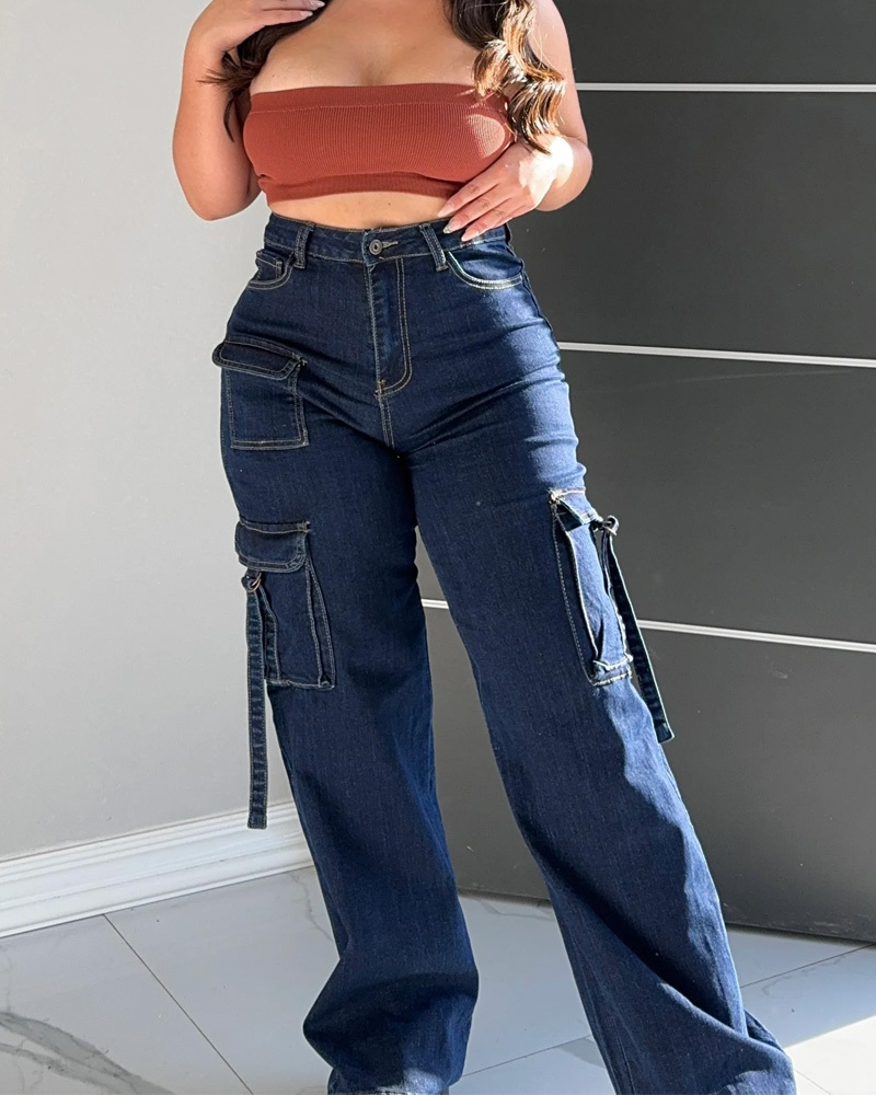 Multi-Pocket Cargo Jeans（Pre-Sale)