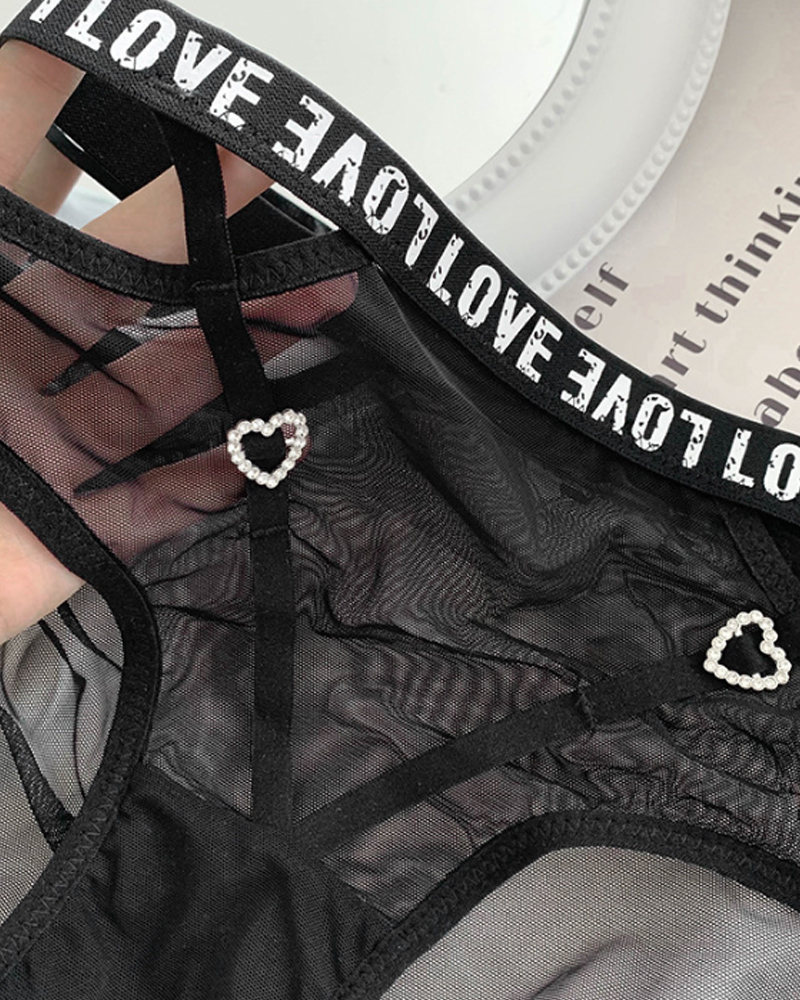 Lace Transparent Mesh Panties