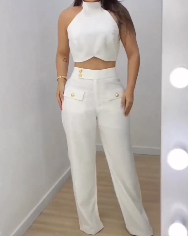 Loose Wide Leg Suit Pants