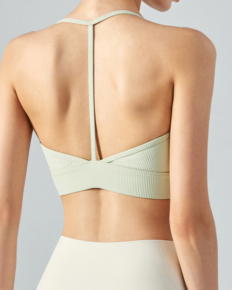 Halter Neck Yoga Vest-Curvy-Faja