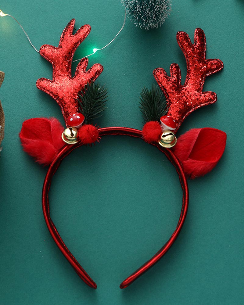 Christmas Elk Sequin Headband-Curvy-Faja