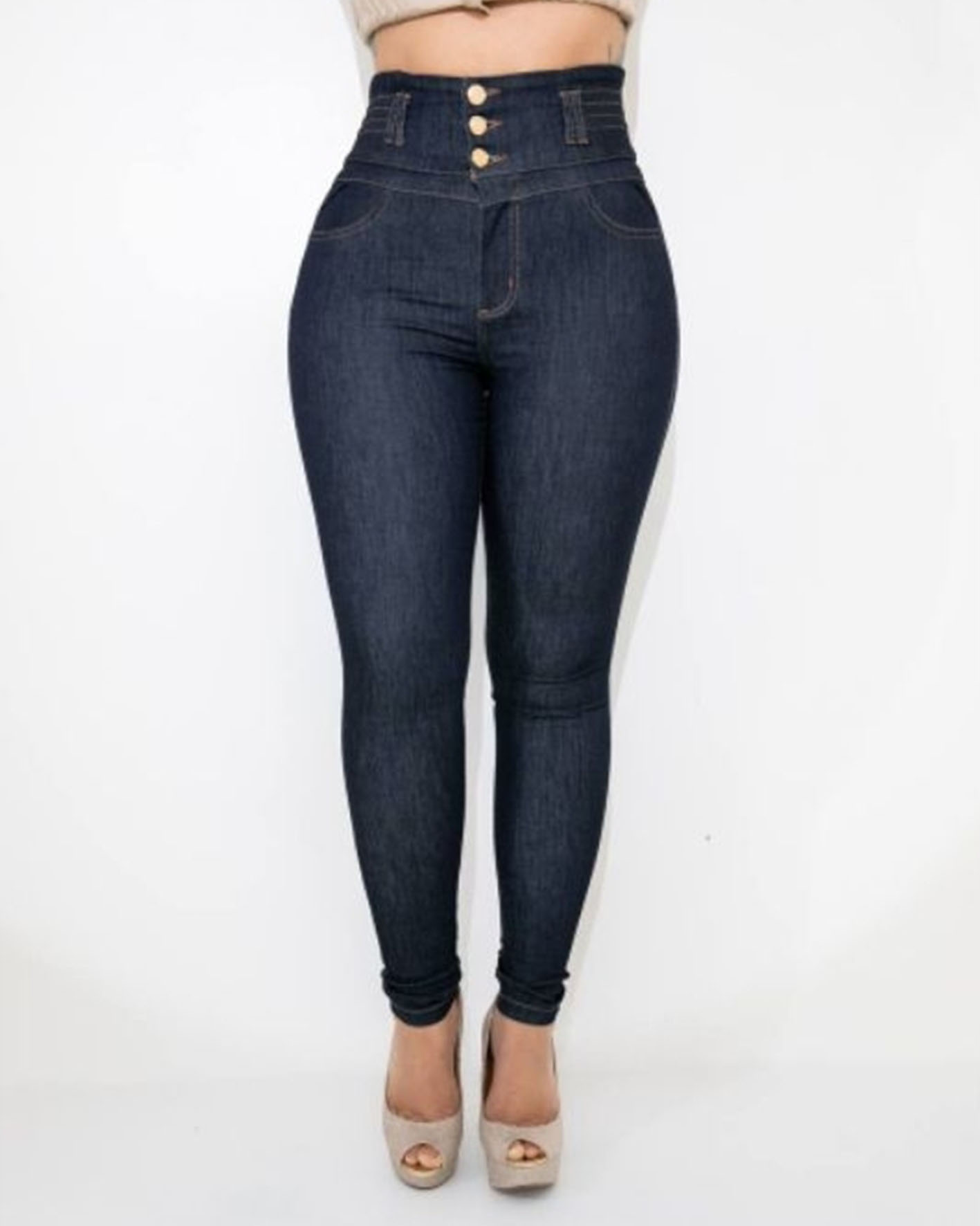 High-Waisted Stretch Jeans (Pre-Sale)