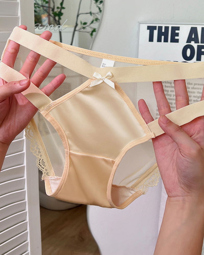 Sexy Hollow Satin Panties