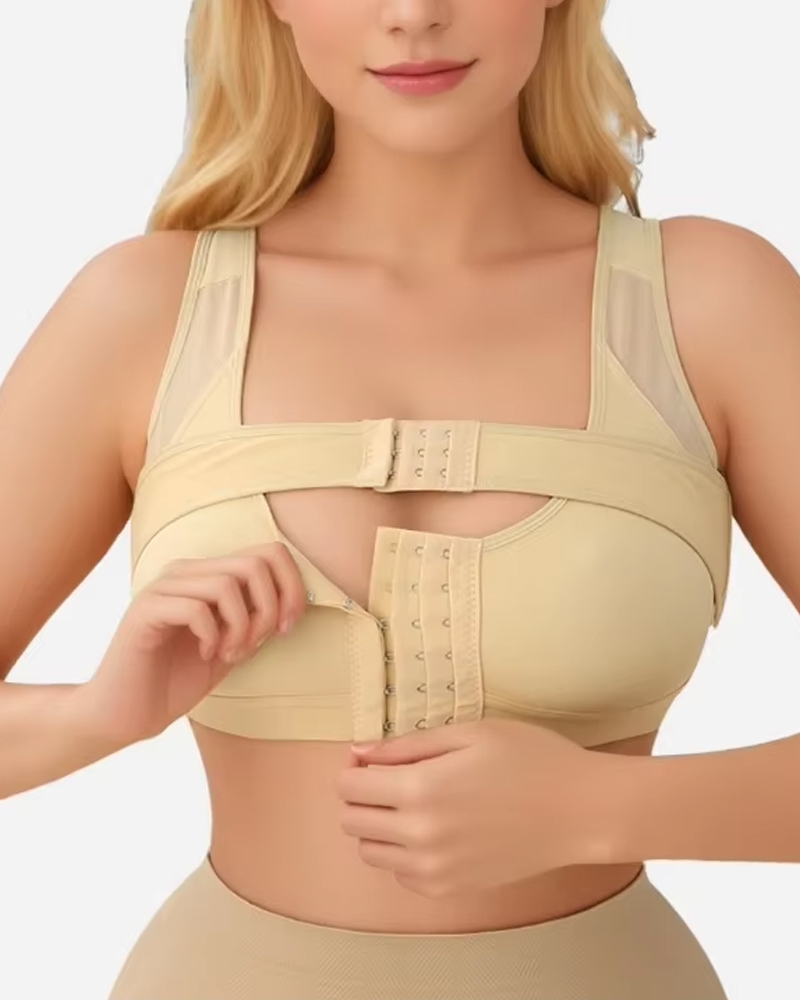 Front Clasp Shaping Bra-Curvy-Faja