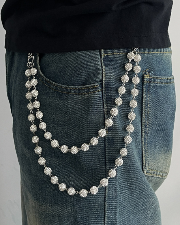Fashionable Multi-Layered Rhinestone Waist Chain
