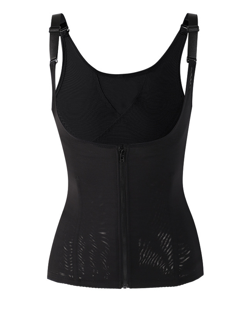 Dual Compression Zipper & Hook-And-Eye Shapewear