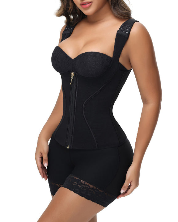 Women's Double Compression Bone Waist Trainer Tummy Control Postpartum Corset Vest