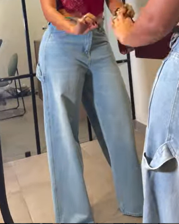 Casual Loose Straight Leg Jeans（Pre-Sale）-Curvy-Faja