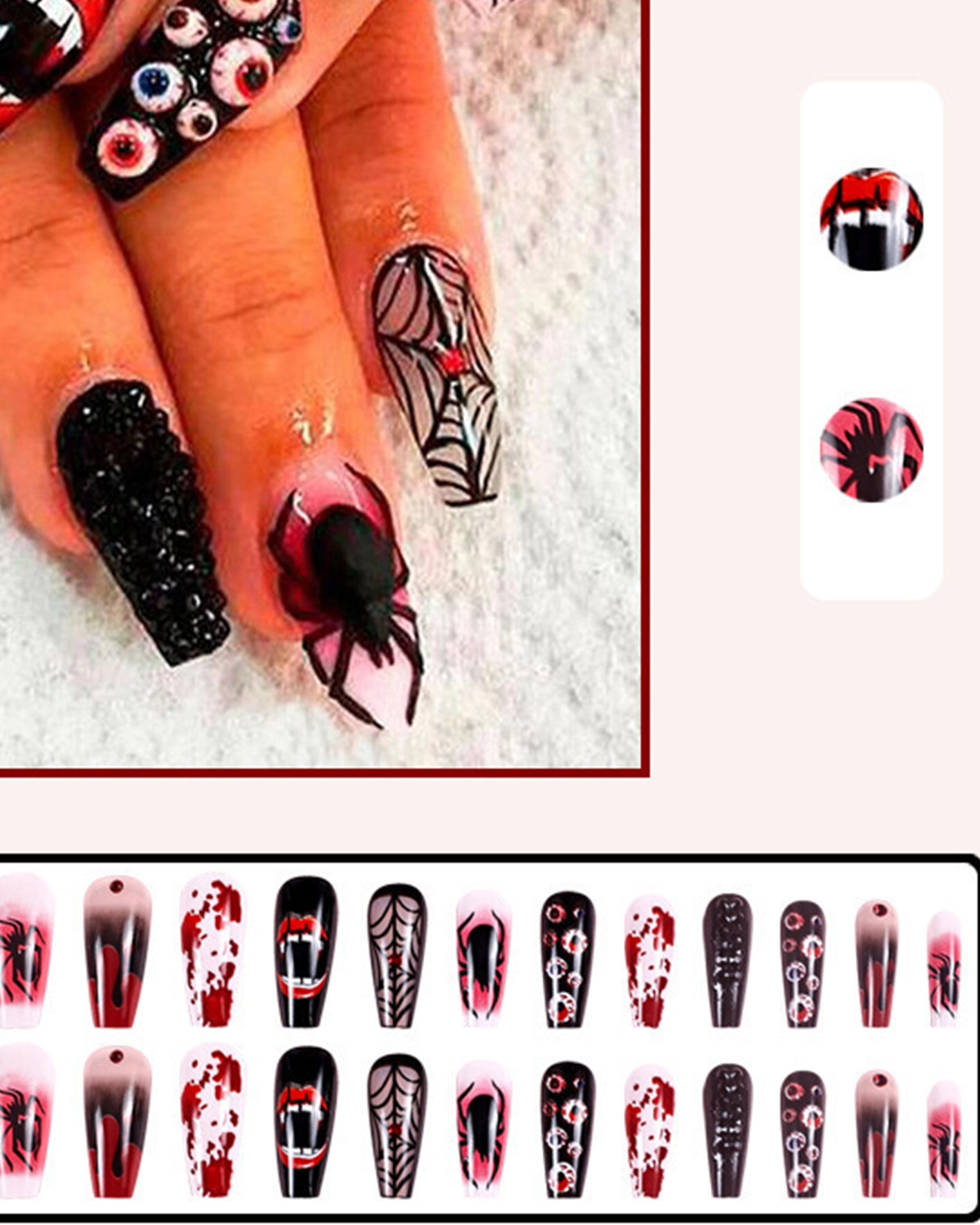 Halloween face nail sticker-Curvy-Faja