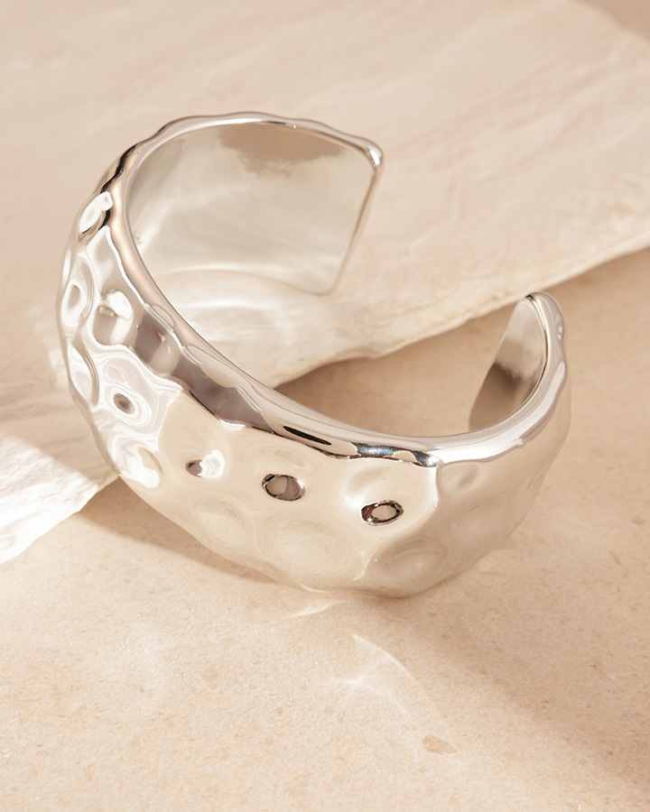 Metal Geometric Bracelet-Curvy-Faja