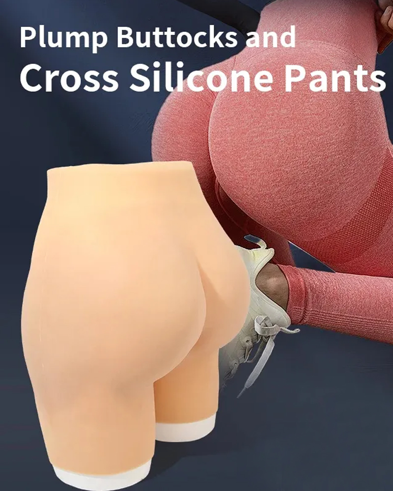 Open crotch food-grade silicone short hip pad with three-year service life