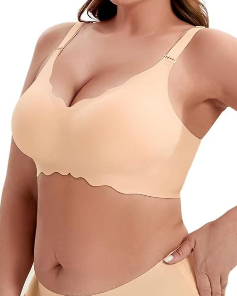 Wave-Shaped Jelly Seamless Bra Wire-Free Bra-Curvy-Faja