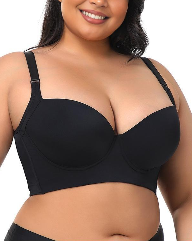 Plus-Size Underwire Bra To Support Side Breast Tissue And Prevent Sagging