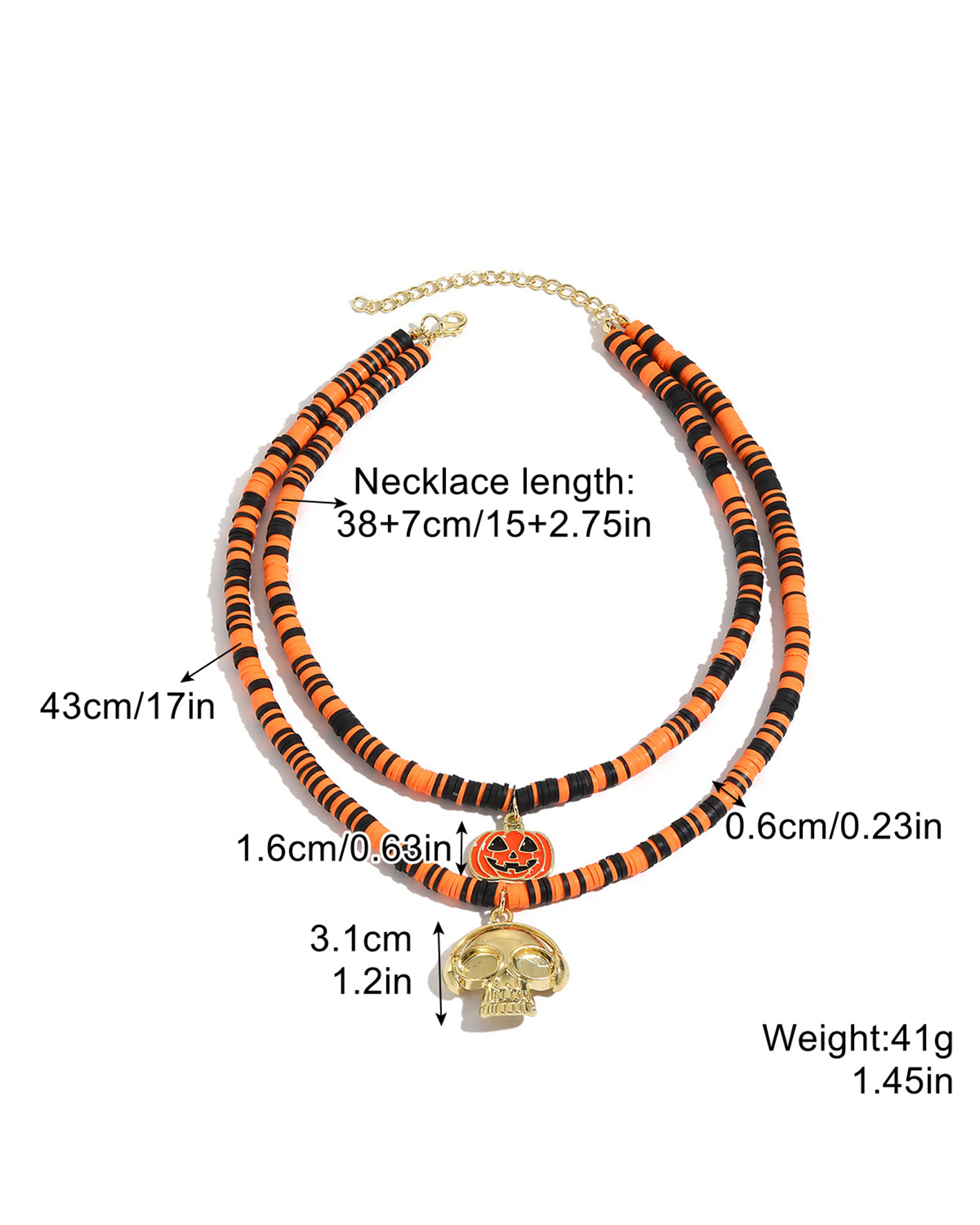 Halloween goth necklace