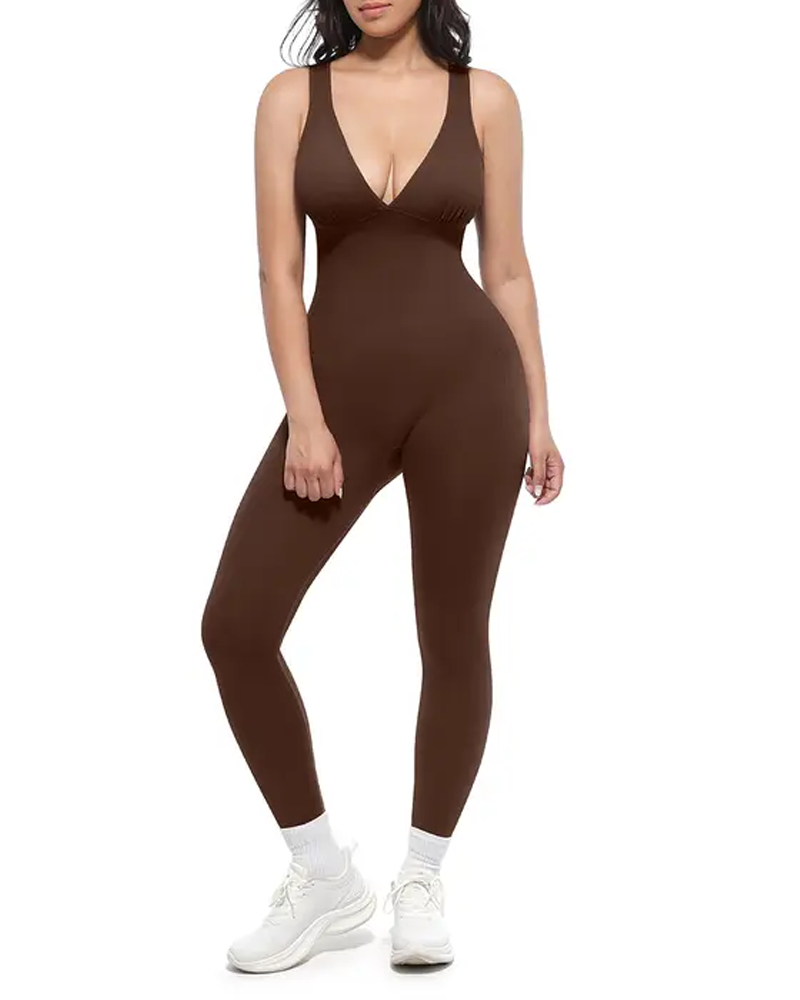 Deep V-Neck Shapewear Bodysuit