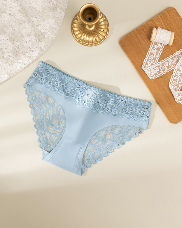 Lace Panel Briefs-Curvy-Faja