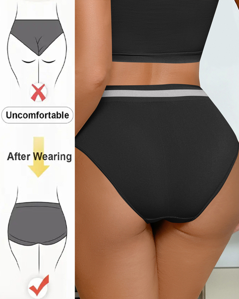 Seamless Mid-Waist Triangle Briefs Breathable And Unmarked